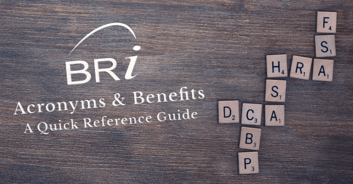 Acronyms used in Benefits
