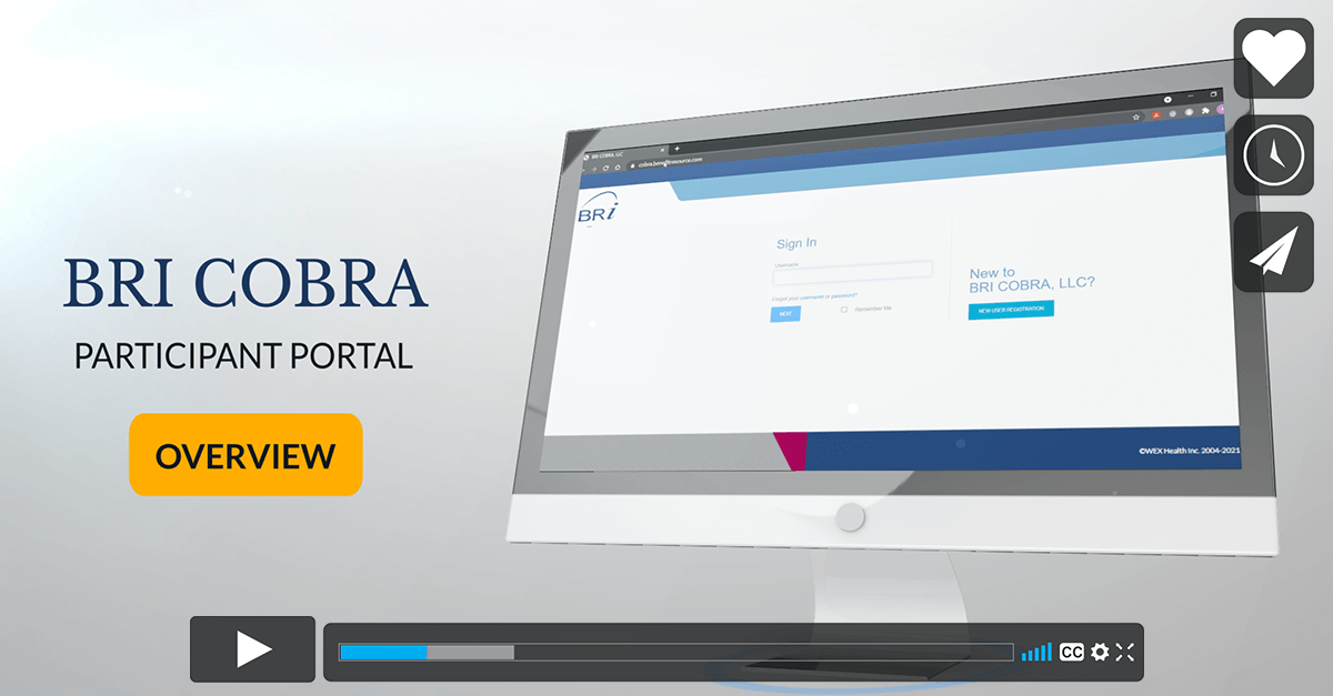 BRI COBRA & Direct Bill Participant Portal Overview