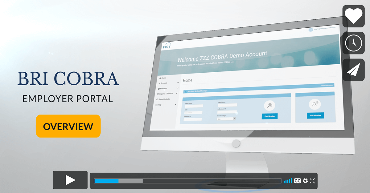 BRI COBRA & Direct Bill Employer Portal Overview