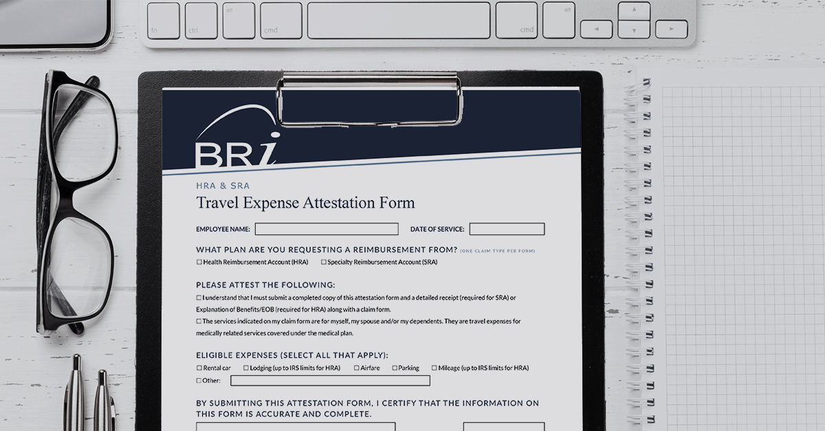 HRA/SRA Travel Expense Attestation Form