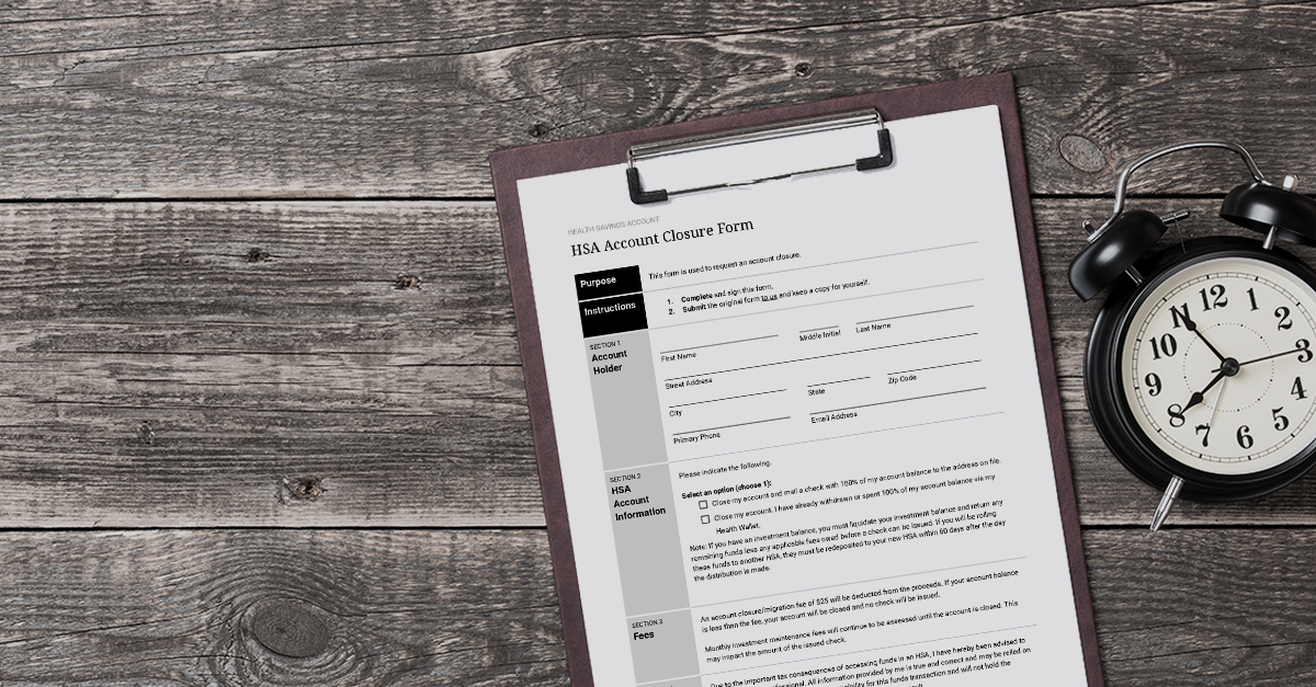 HSA Account Closure Form